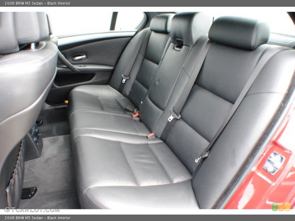 Black Interior Rear Seat for the 2008 BMW M5 Sedan #68249421