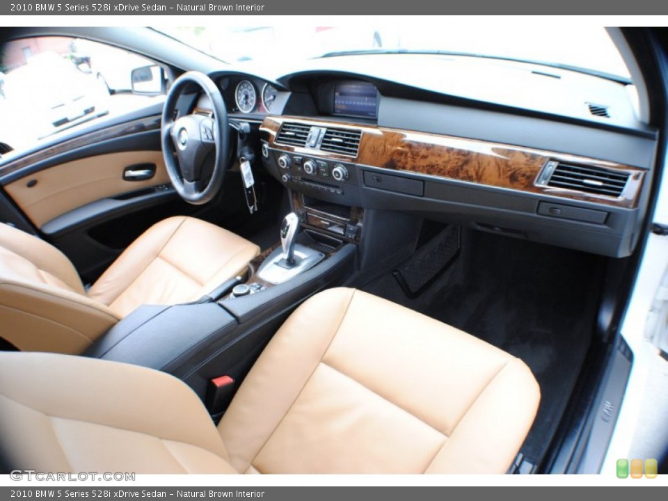 Natural Brown Interior Dashboard for the 2010 BMW 5 Series 528i xDrive Sedan #68249503