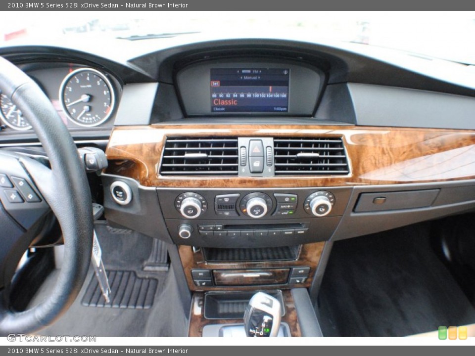 Natural Brown Interior Controls for the 2010 BMW 5 Series 528i xDrive Sedan #68249539