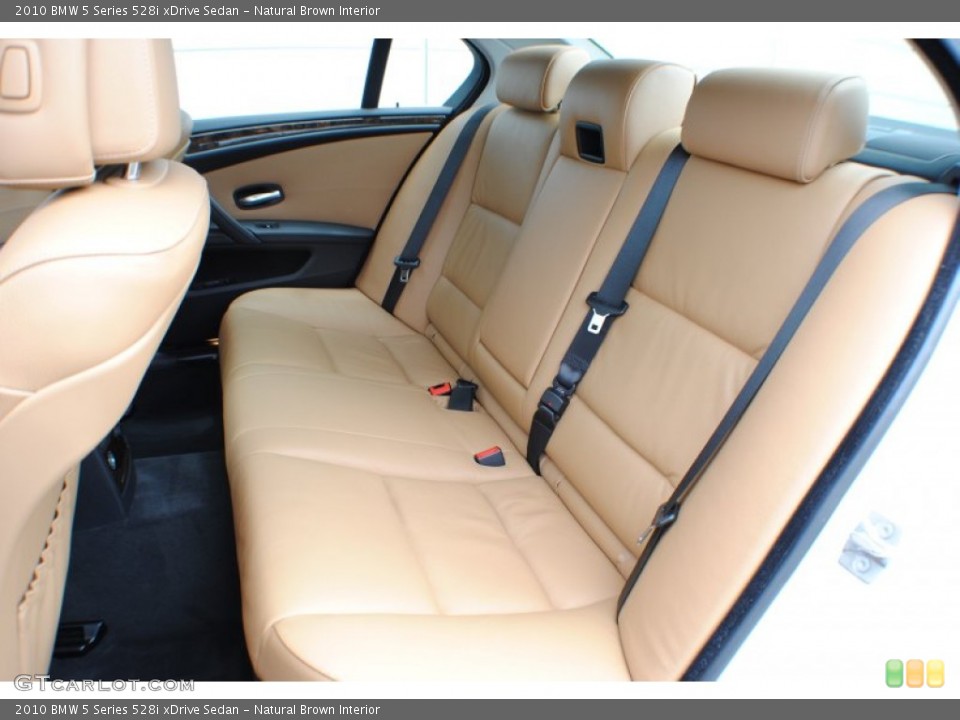 Natural Brown Interior Rear Seat for the 2010 BMW 5 Series 528i xDrive Sedan #68249566