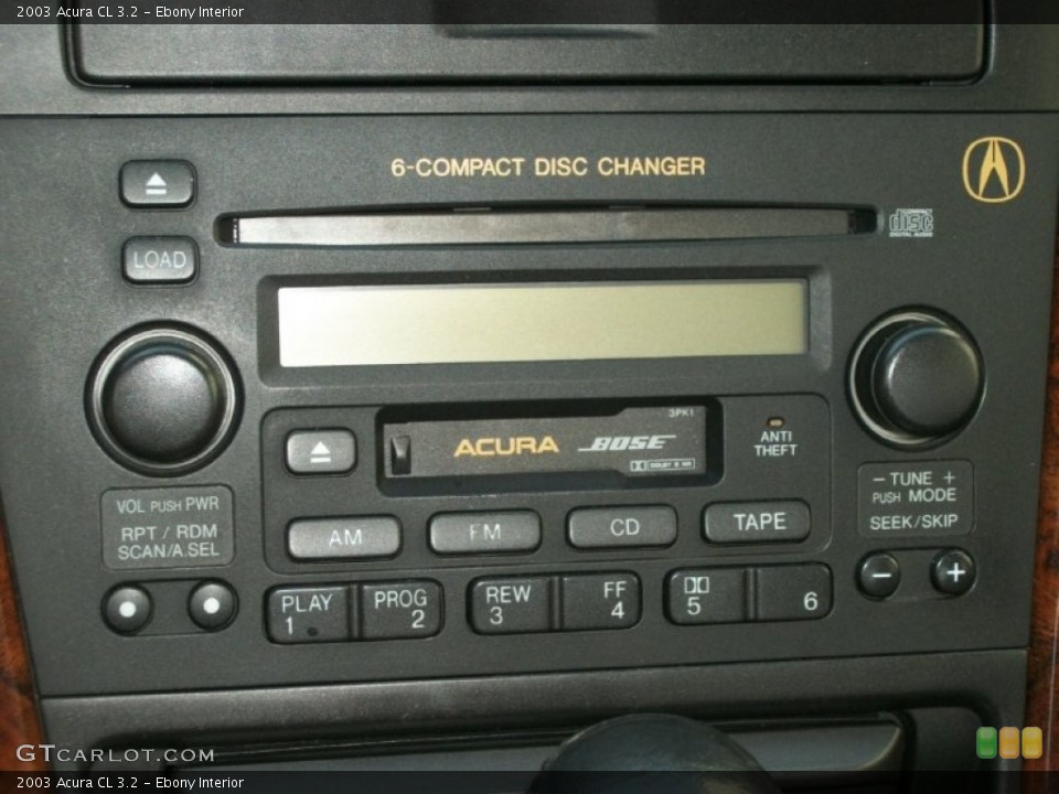 Ebony Interior Audio System for the 2003 Acura CL 3.2 #68250775
