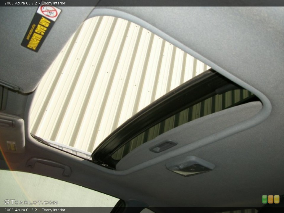 Ebony Interior Sunroof for the 2003 Acura CL 3.2 #68250811