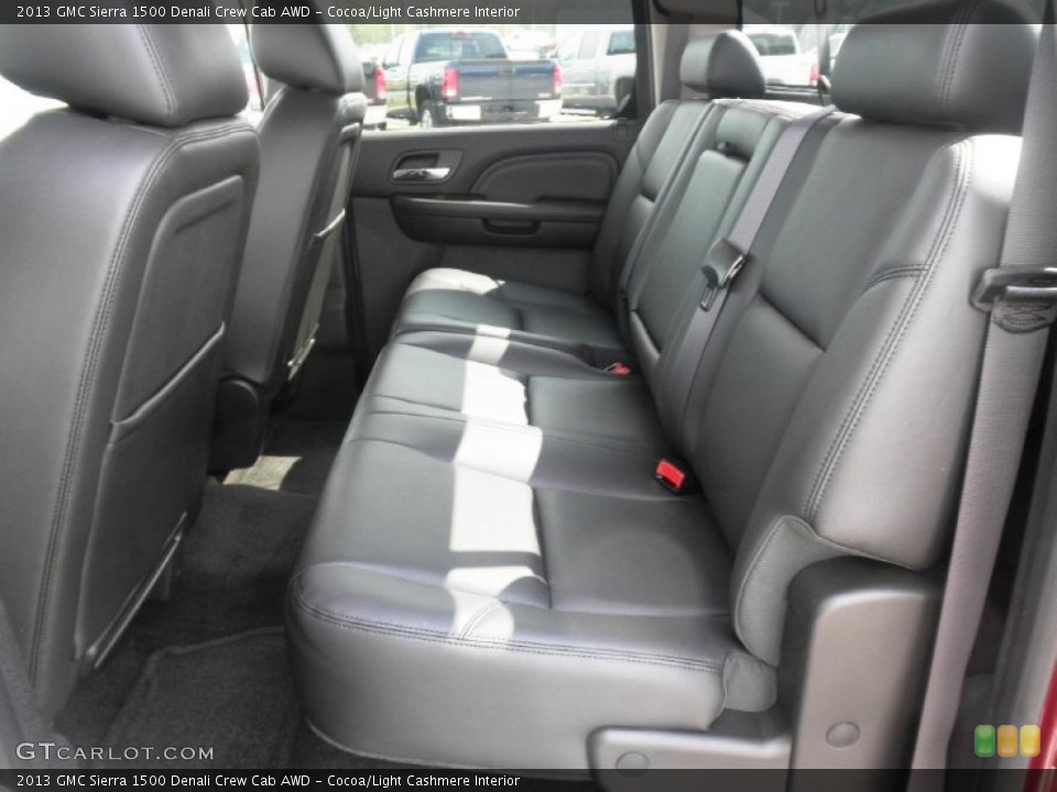 Cocoa/Light Cashmere Interior Rear Seat for the 2013 GMC Sierra 1500 Denali Crew Cab AWD #68252785