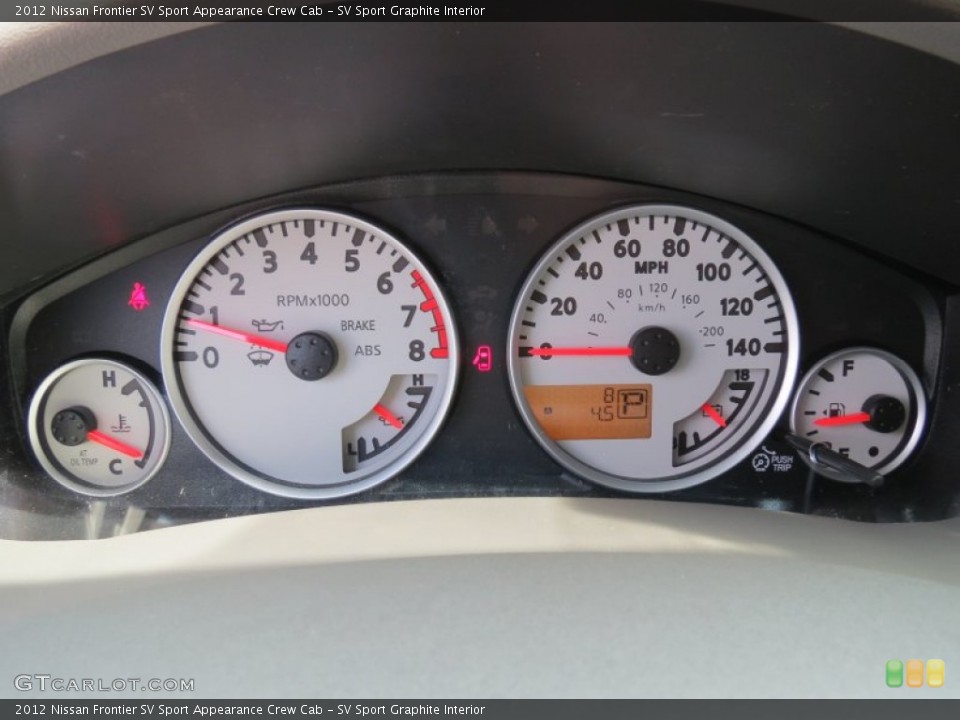 SV Sport Graphite Interior Gauges for the 2012 Nissan Frontier SV Sport Appearance Crew Cab #68253550