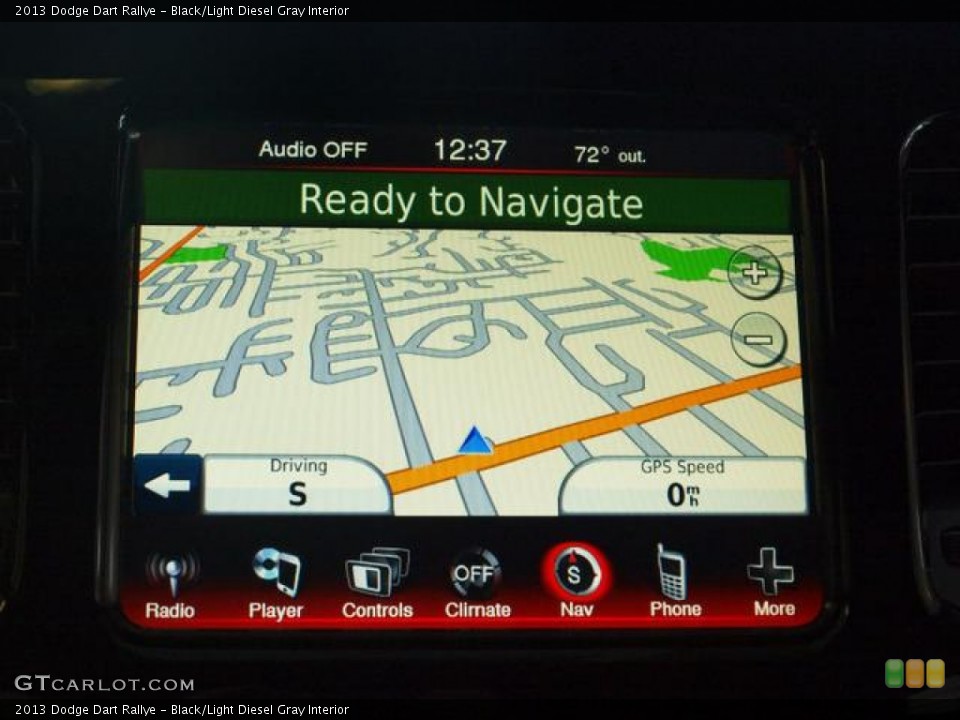 Black/Light Diesel Gray Interior Navigation for the 2013 Dodge Dart Rallye #68254393