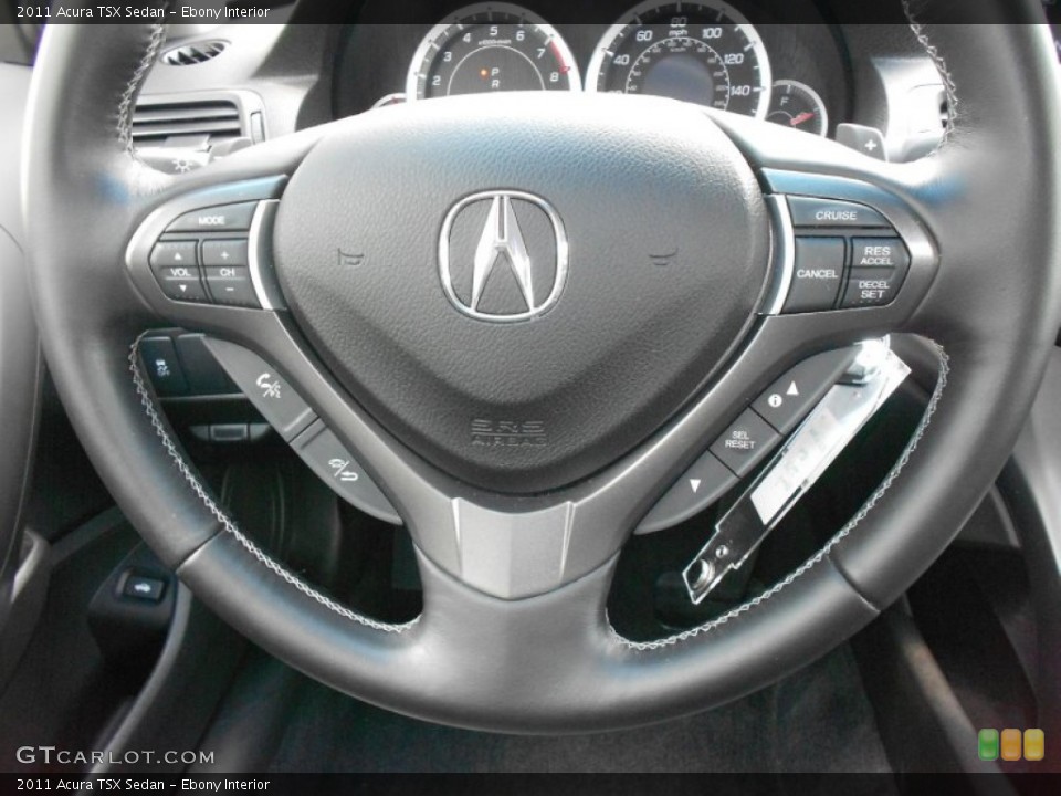 Ebony Interior Steering Wheel for the 2011 Acura TSX Sedan #68260189