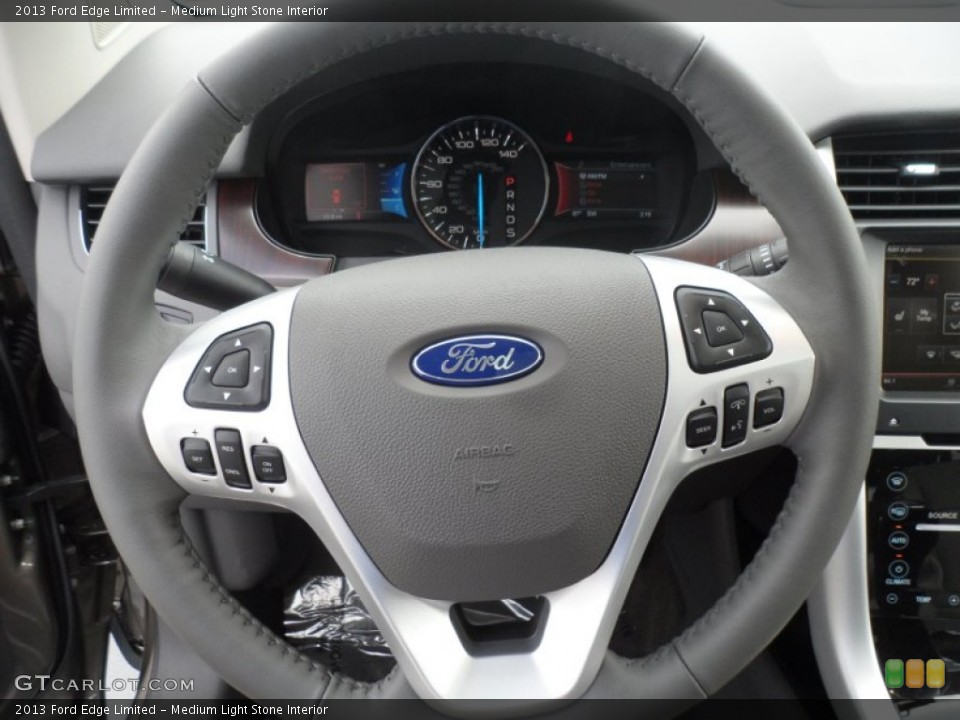 Medium Light Stone Interior Steering Wheel for the 2013 Ford Edge Limited #68260417