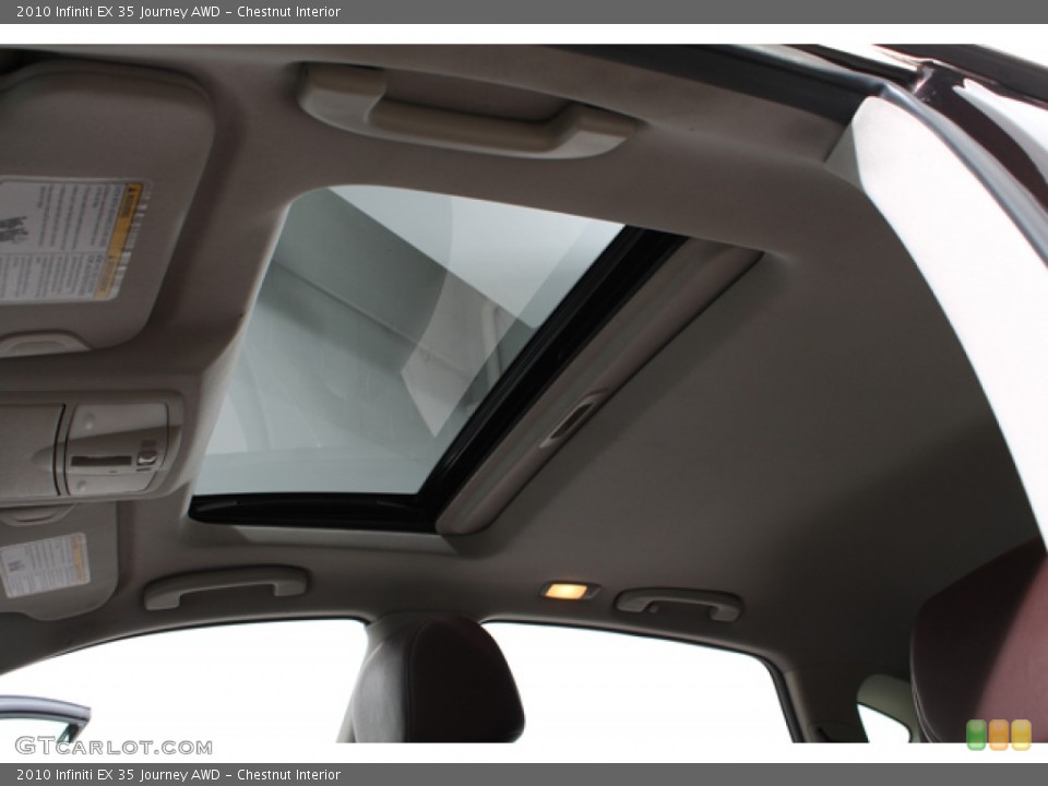 Chestnut Interior Sunroof for the 2010 Infiniti EX 35 Journey AWD #68260861