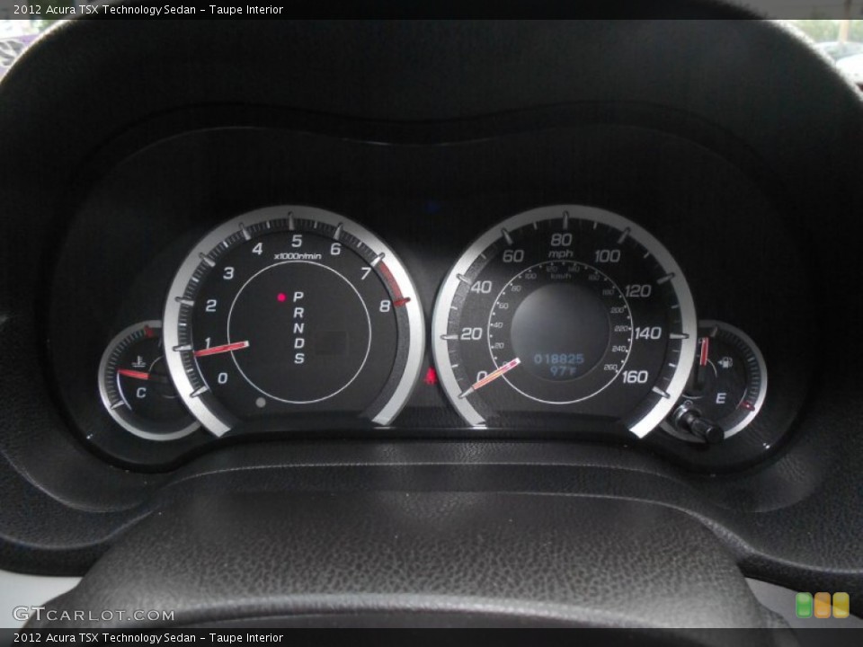 Taupe Interior Gauges for the 2012 Acura TSX Technology Sedan #68261449