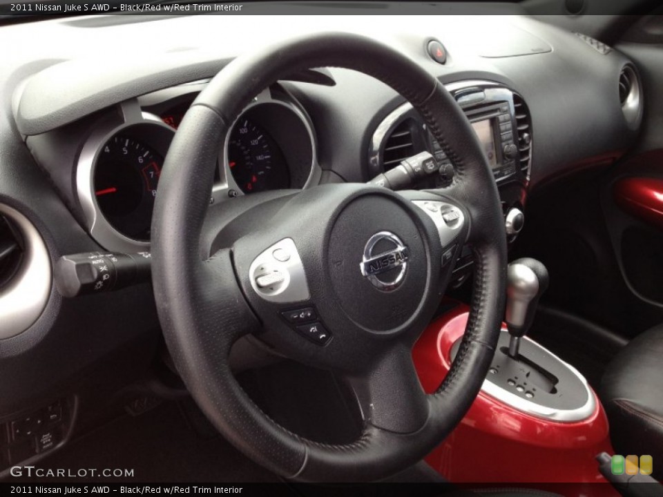 Black/Red w/Red Trim Interior Steering Wheel for the 2011 Nissan Juke S AWD #68266688