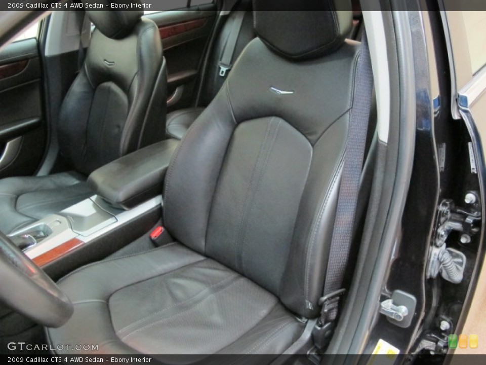 Ebony Interior Front Seat for the 2009 Cadillac CTS 4 AWD Sedan #68267180