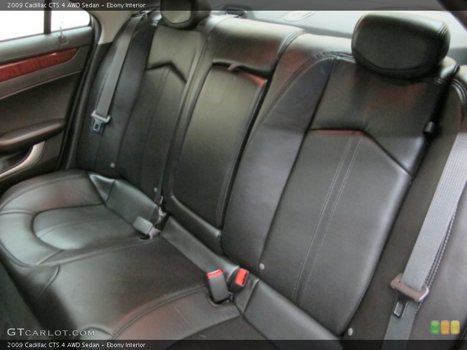 Ebony Interior Rear Seat for the 2009 Cadillac CTS 4 AWD Sedan #68267192