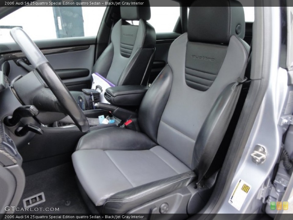 Black/Jet Gray Interior Front Seat for the 2006 Audi S4 25quattro Special Edition quattro Sedan #68267576