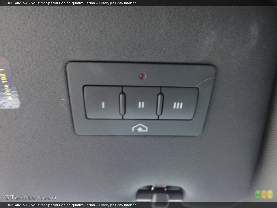 Black/Jet Gray Interior Controls for the 2006 Audi S4 25quattro Special Edition quattro Sedan #68267812