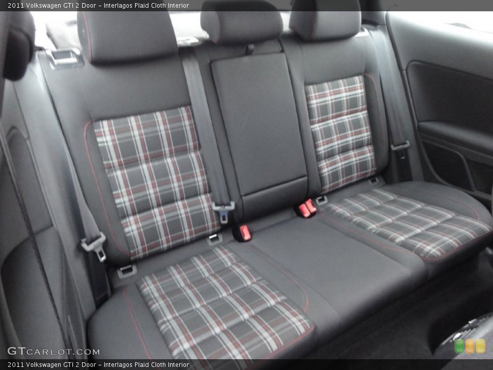 Interlagos Plaid Cloth Interior Rear Seat for the 2011 Volkswagen GTI 2 Door #68268545