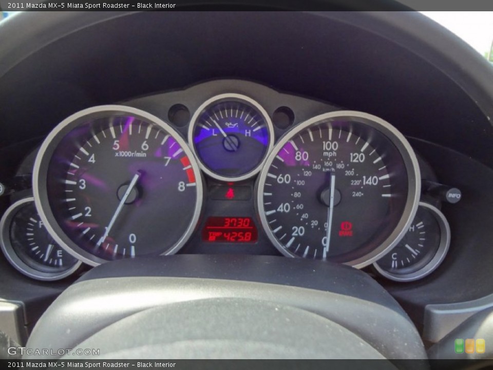 Black Interior Gauges for the 2011 Mazda MX-5 Miata Sport Roadster #68268641