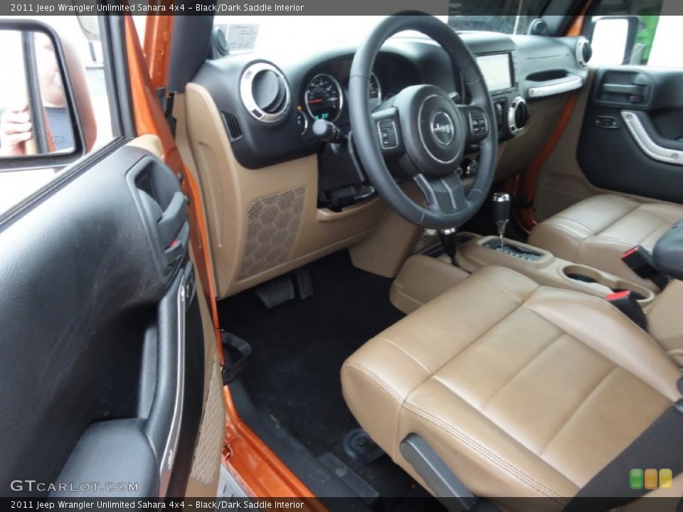 Black/Dark Saddle Interior Prime Interior for the 2011 Jeep Wrangler Unlimited Sahara 4x4 #68269262