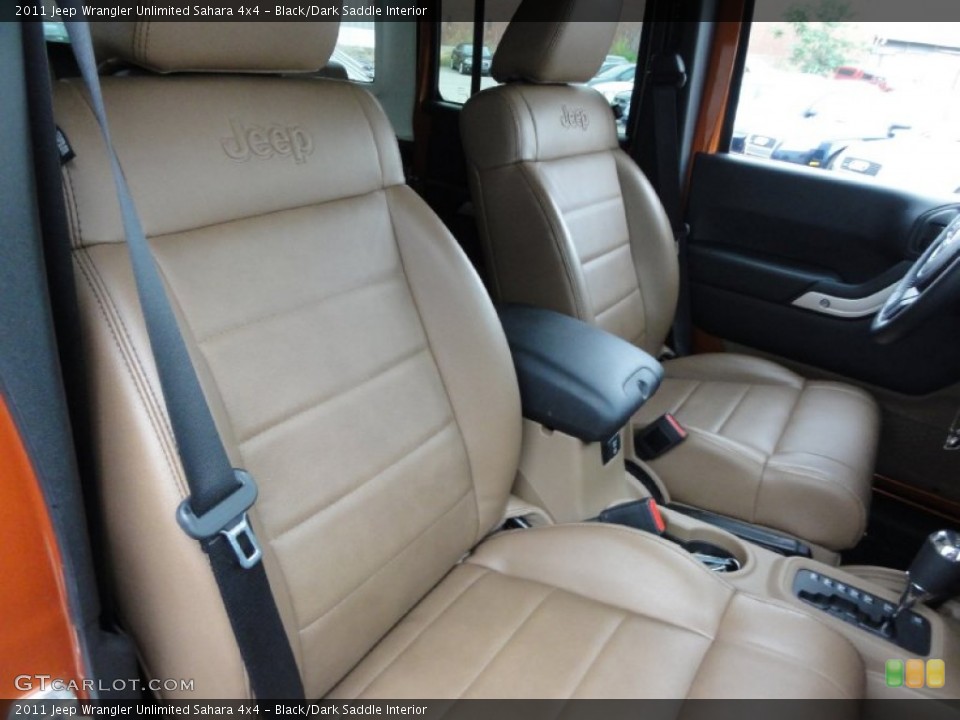 Black/Dark Saddle Interior Photo for the 2011 Jeep Wrangler Unlimited Sahara 4x4 #68269319
