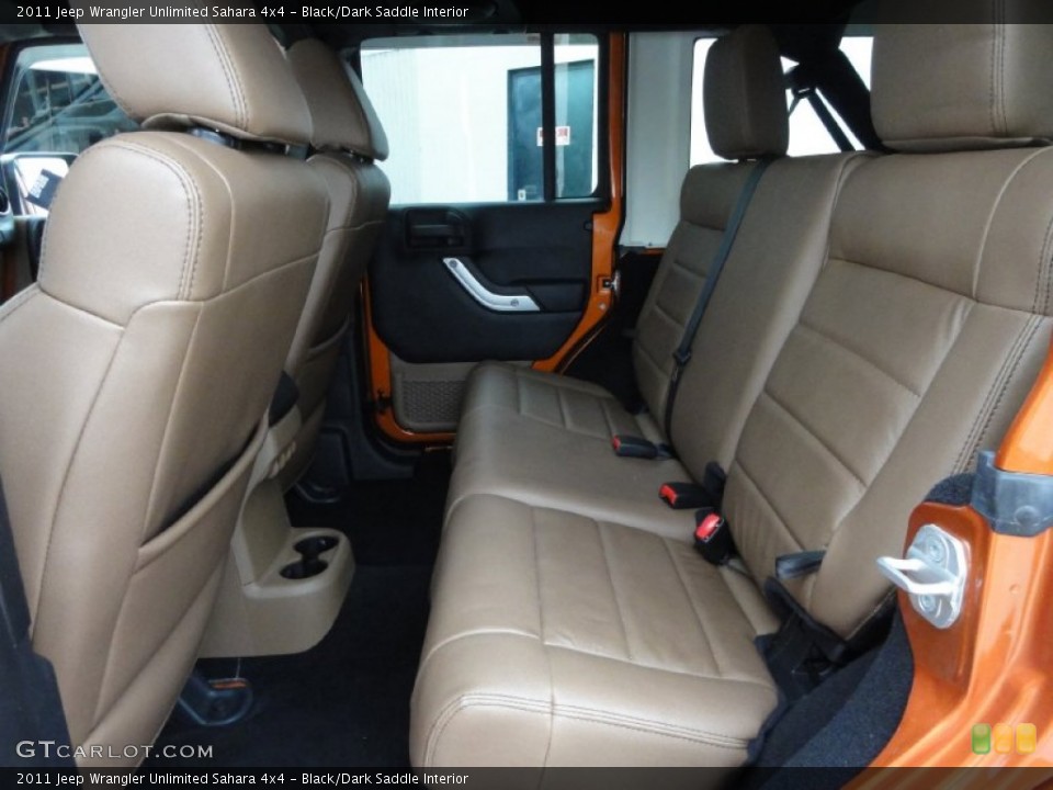 Black/Dark Saddle Interior Rear Seat for the 2011 Jeep Wrangler Unlimited Sahara 4x4 #68269343