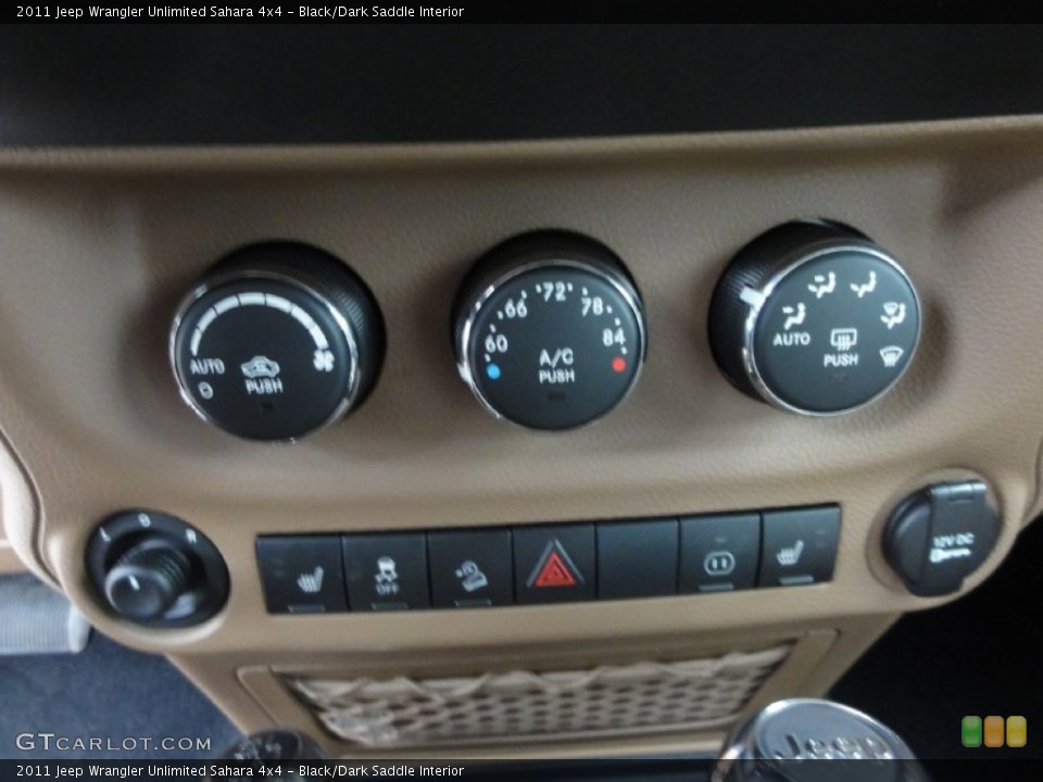 Black/Dark Saddle Interior Controls for the 2011 Jeep Wrangler Unlimited Sahara 4x4 #68269481