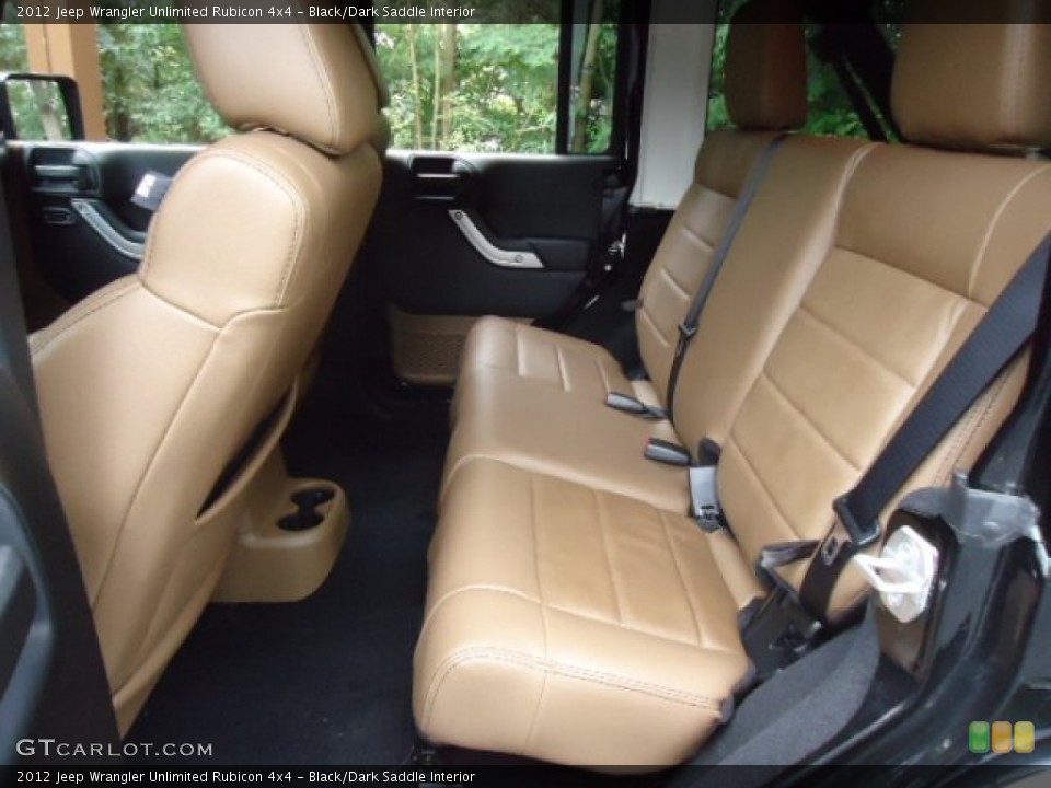 Black/Dark Saddle Interior Rear Seat for the 2012 Jeep Wrangler Unlimited Rubicon 4x4 #68270990