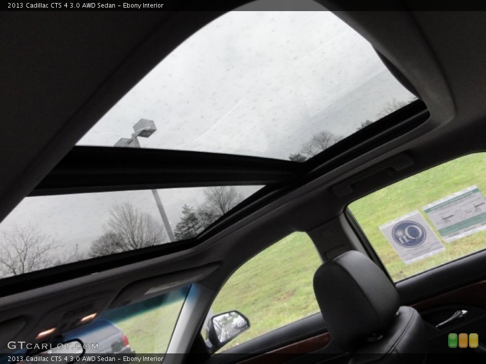Ebony Interior Sunroof for the 2013 Cadillac CTS 4 3.0 AWD Sedan #68272757