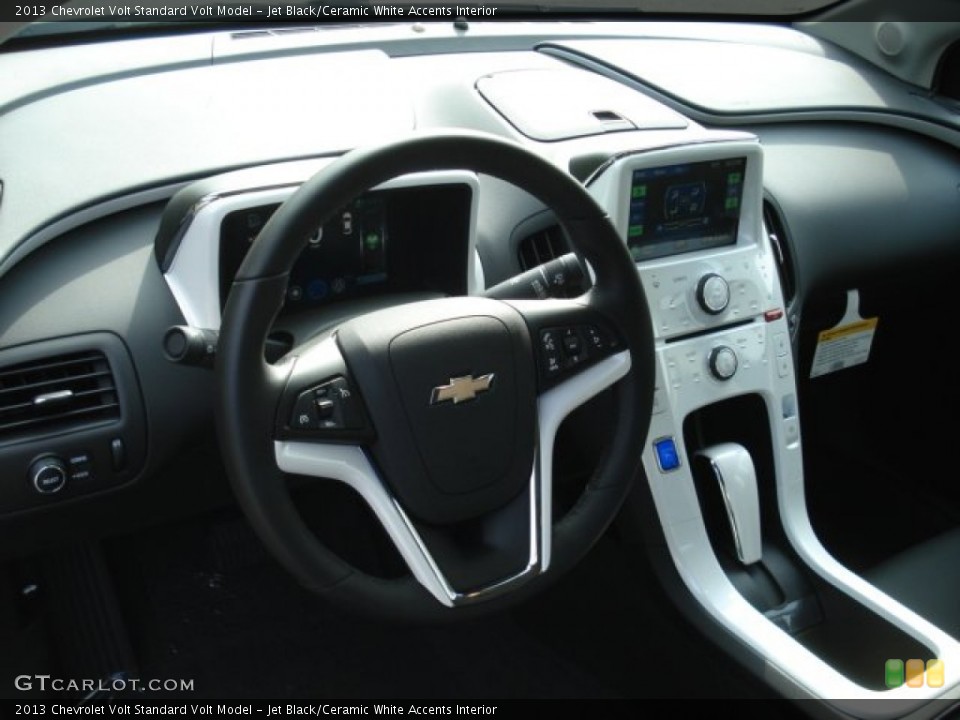 Jet Black/Ceramic White Accents Interior Dashboard for the 2013 Chevrolet Volt  #68273210