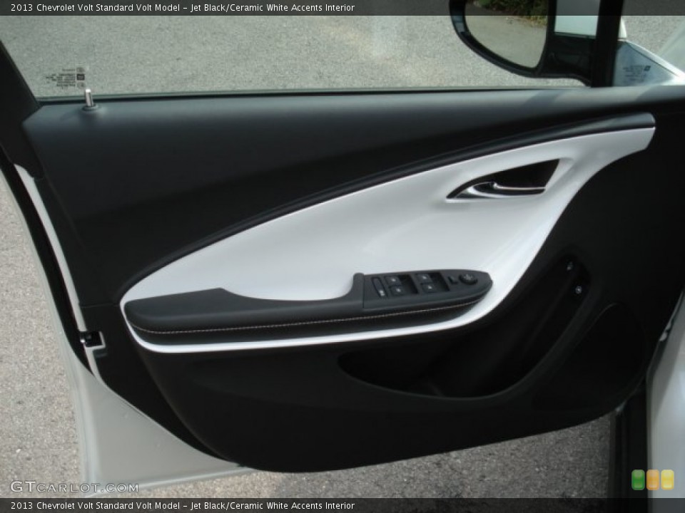 Jet Black/Ceramic White Accents Interior Door Panel for the 2013 Chevrolet Volt  #68273225