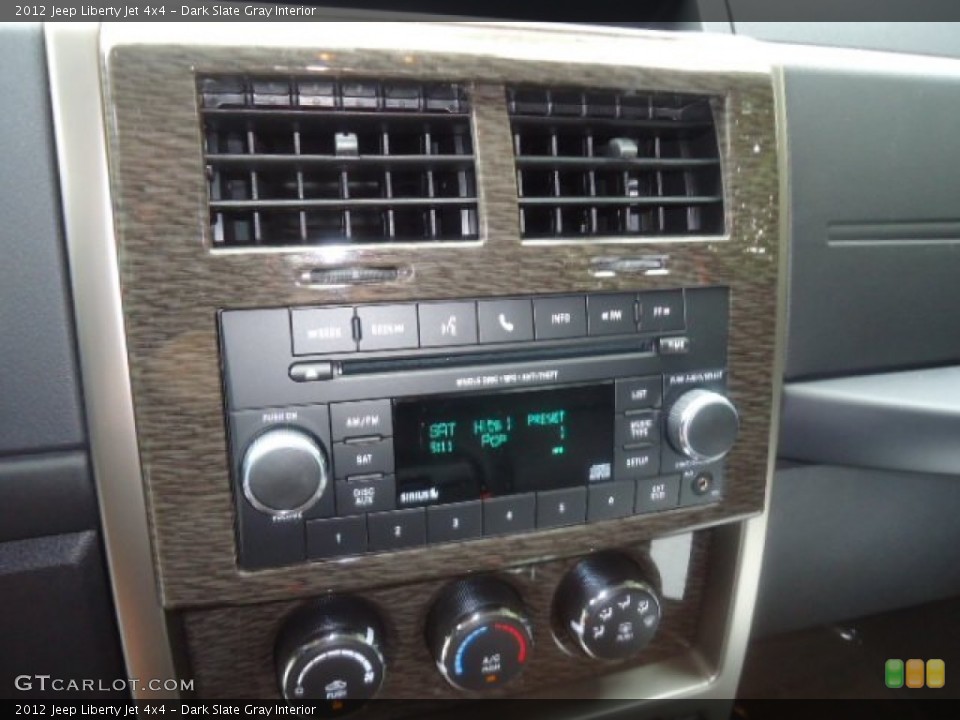 Dark Slate Gray Interior Controls for the 2012 Jeep Liberty Jet 4x4 #68274710
