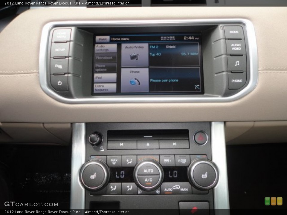 Almond/Espresso Interior Controls for the 2012 Land Rover Range Rover Evoque Pure #68277170