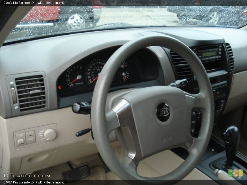 Beige Interior Steering Wheel for the 2003 Kia Sorento LX 4WD #68283848