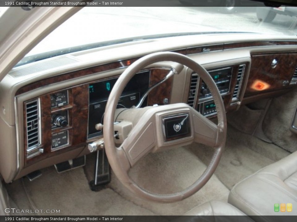 Tan Interior Steering Wheel for the 1991 Cadillac Brougham  #68283983