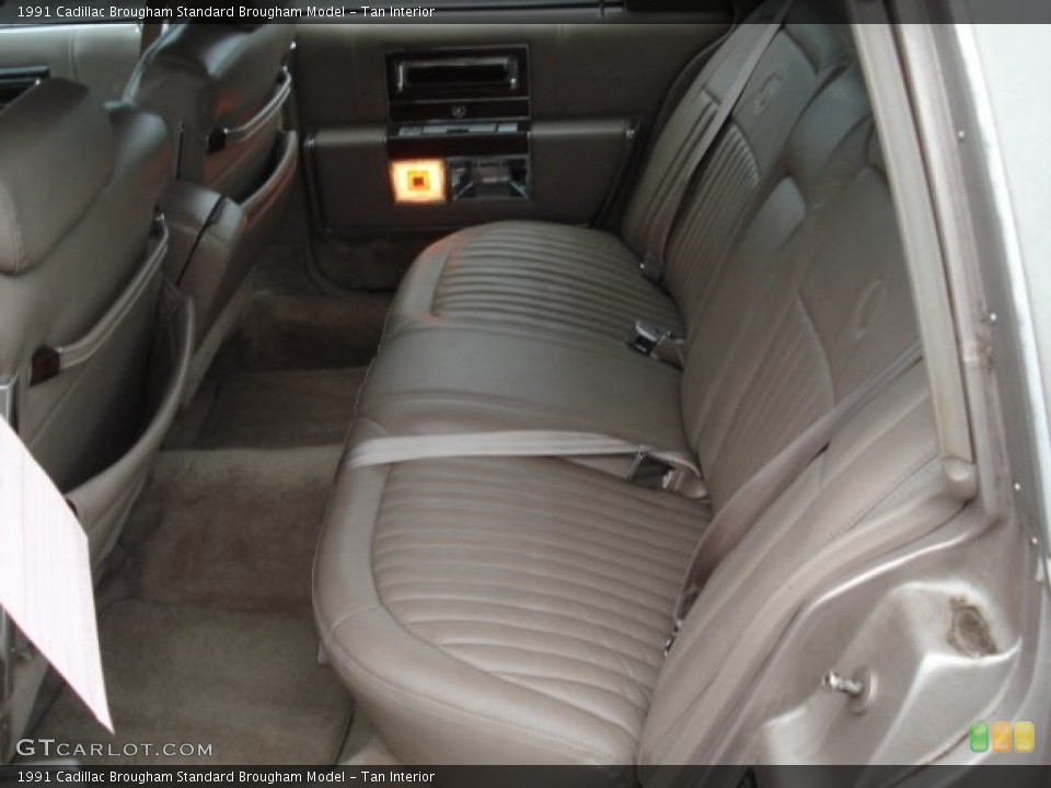 Tan Interior Rear Seat For The 1991 Cadillac Brougham