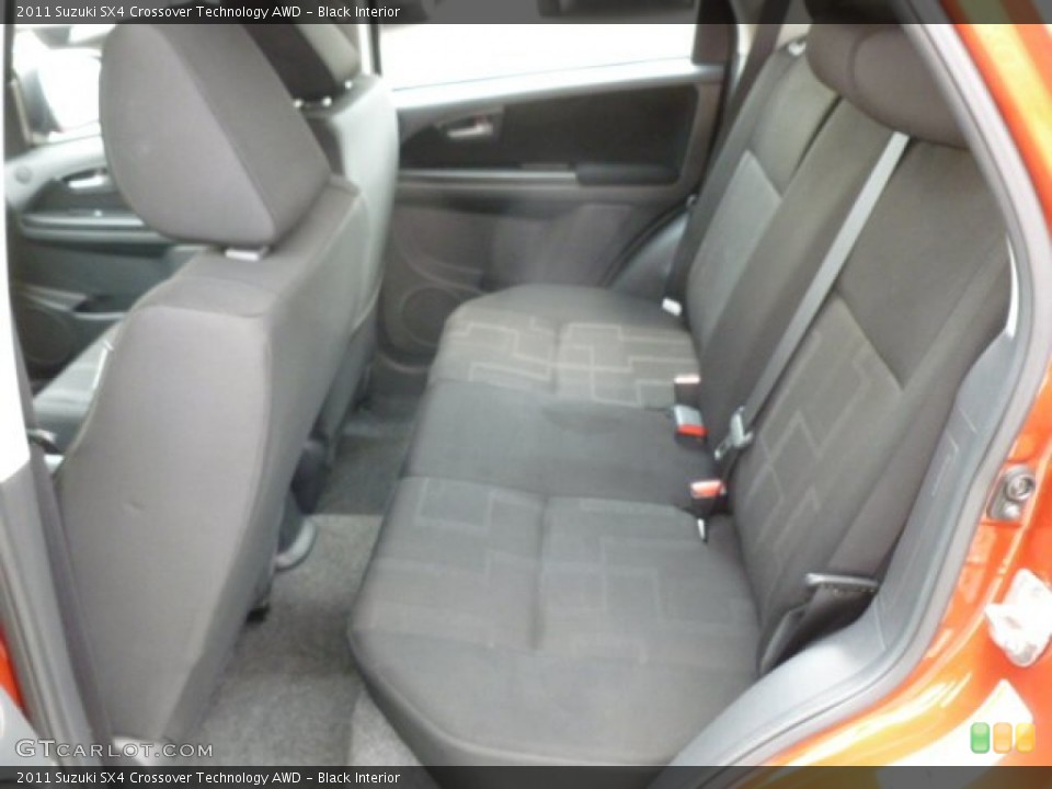Black Interior Rear Seat for the 2011 Suzuki SX4 Crossover Technology AWD #68284508
