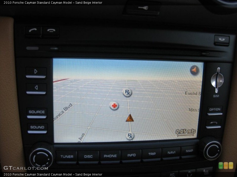Sand Beige Interior Navigation for the 2010 Porsche Cayman  #68290079