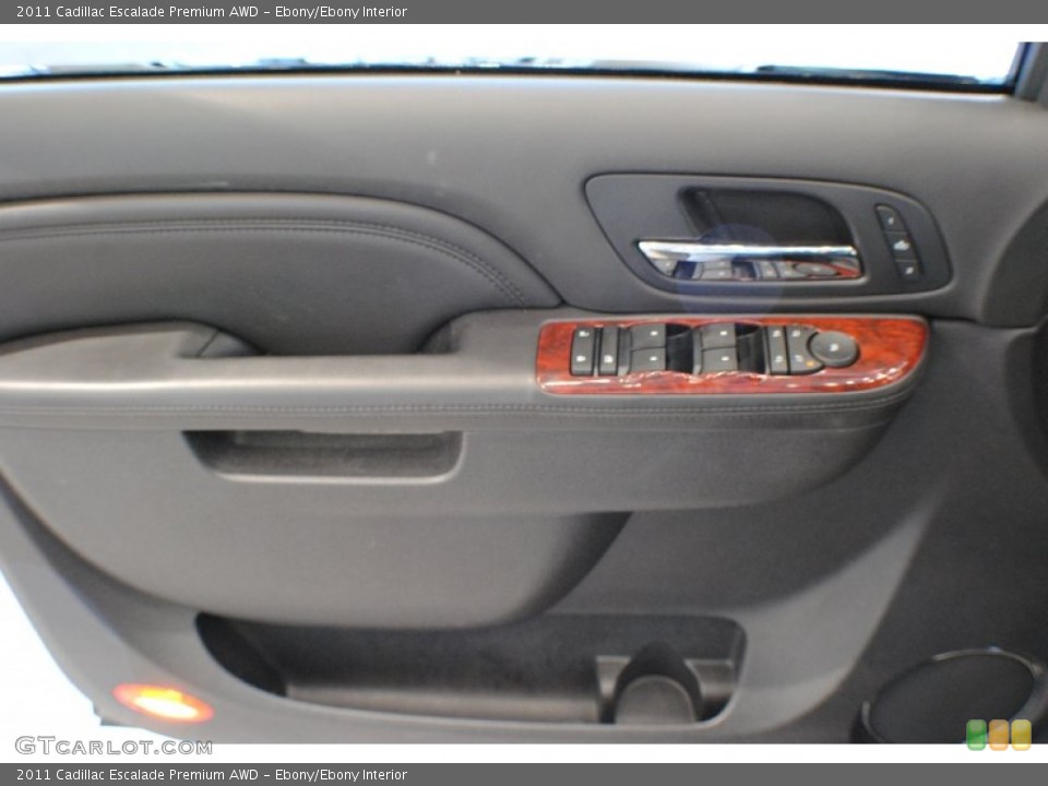Ebony/Ebony Interior Door Panel for the 2011 Cadillac Escalade Premium AWD #68291228