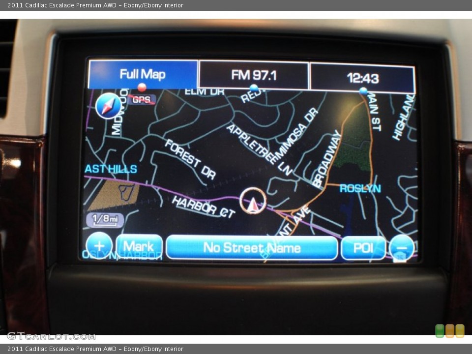 Ebony/Ebony Interior Navigation for the 2011 Cadillac Escalade Premium AWD #68291255