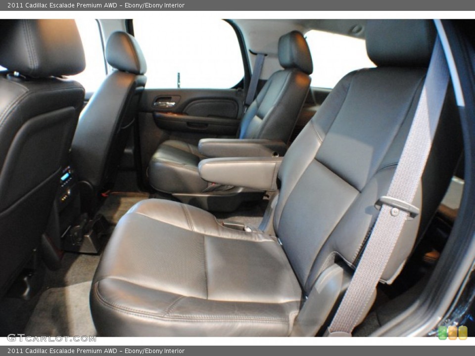Ebony/Ebony Interior Rear Seat for the 2011 Cadillac Escalade Premium AWD #68291288