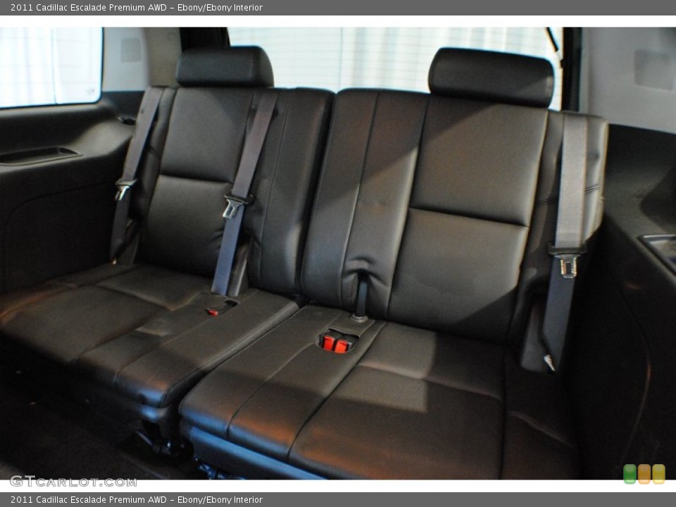Ebony/Ebony Interior Rear Seat for the 2011 Cadillac Escalade Premium AWD #68291297