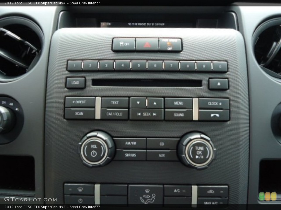 Steel Gray Interior Controls for the 2012 Ford F150 STX SuperCab 4x4 #68291802