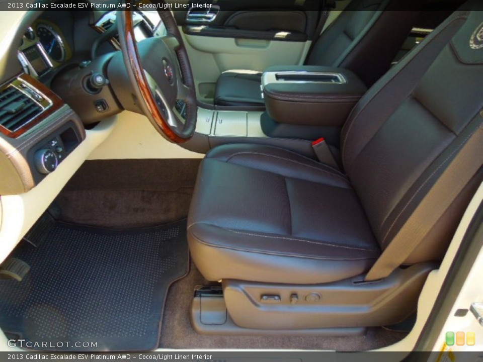 Cocoa/Light Linen Interior Photo for the 2013 Cadillac Escalade ESV Platinum AWD #68292205