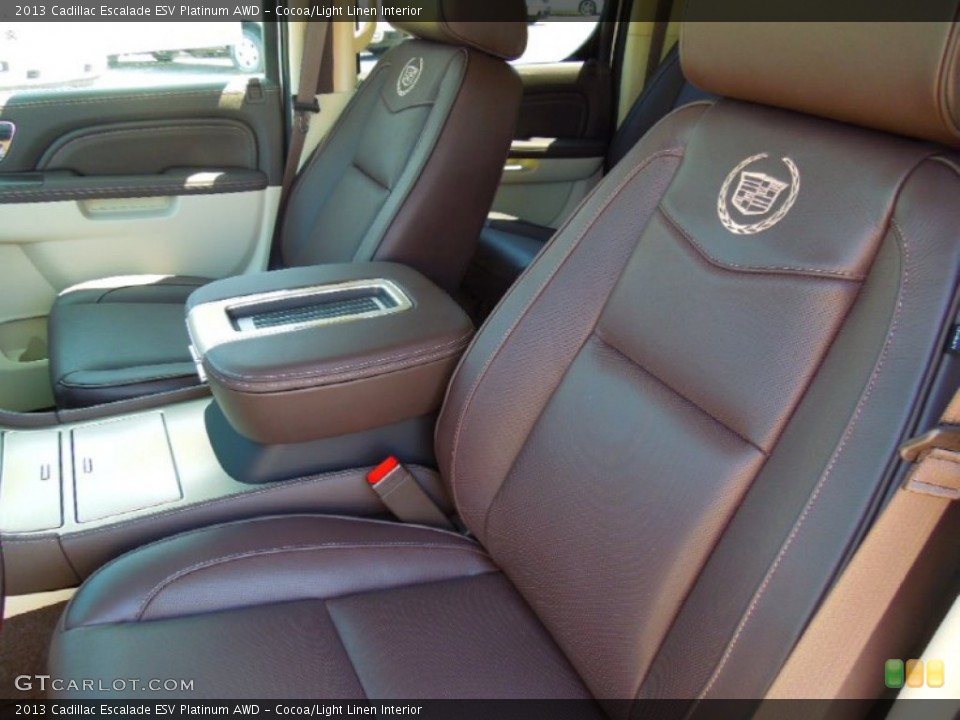 Cocoa/Light Linen Interior Photo for the 2013 Cadillac Escalade ESV Platinum AWD #68292215