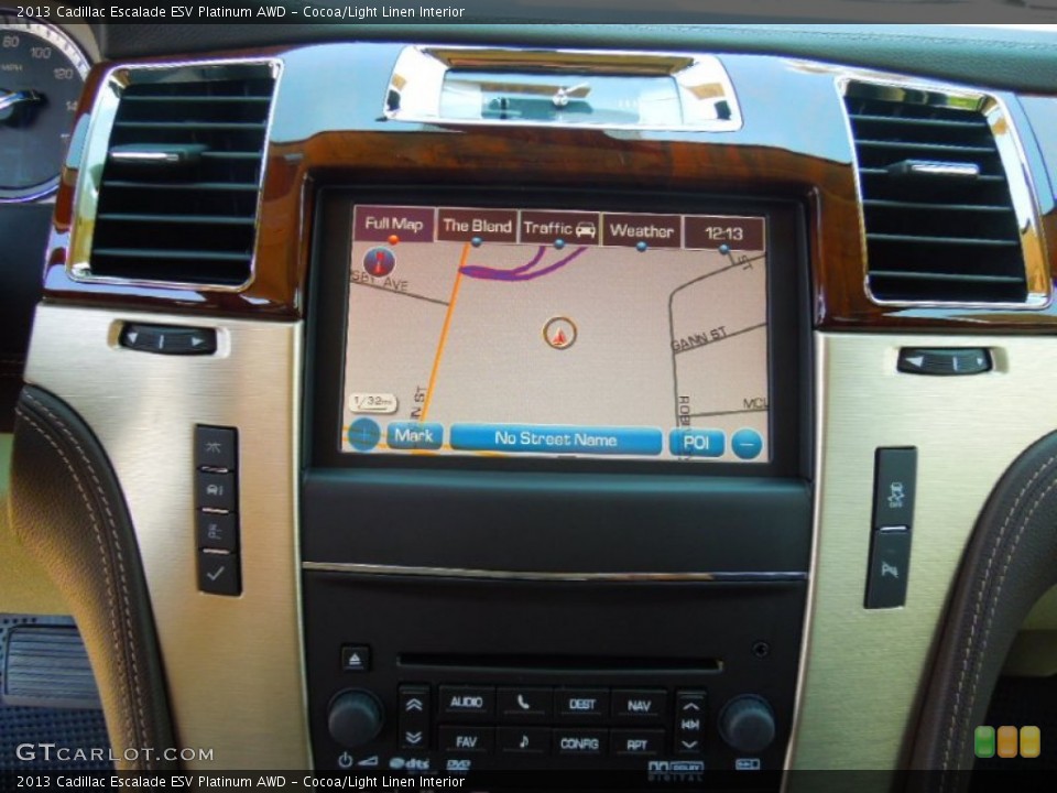 Cocoa/Light Linen Interior Navigation for the 2013 Cadillac Escalade ESV Platinum AWD #68292246
