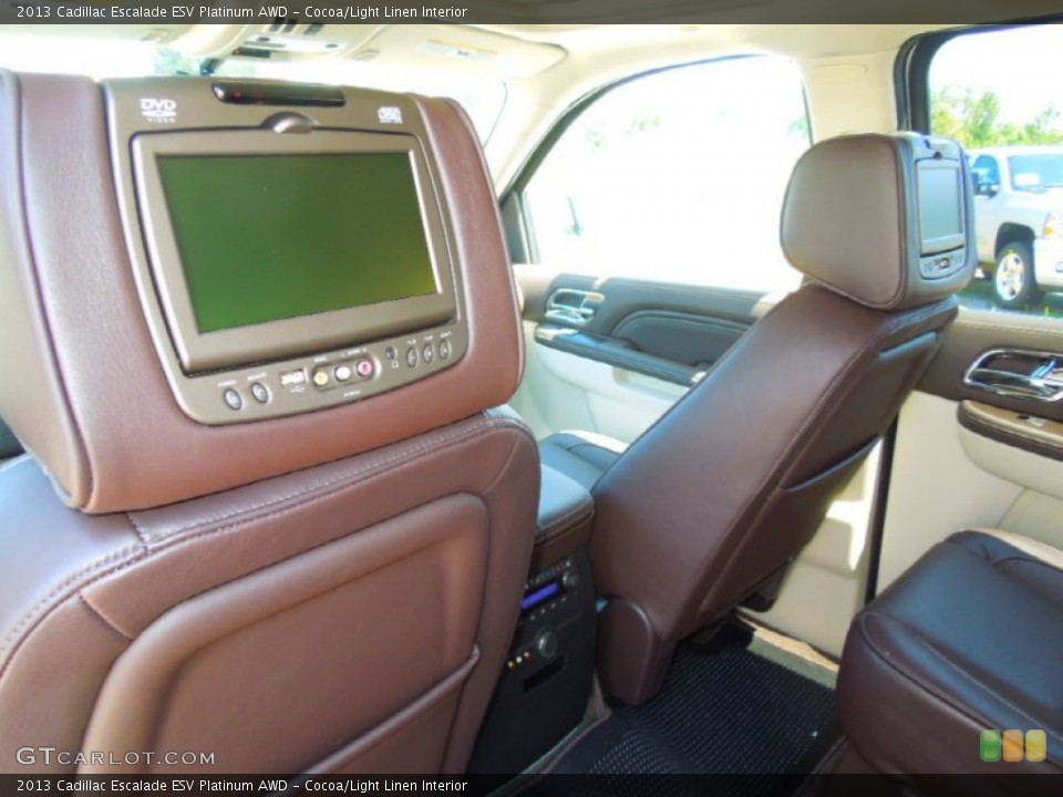 Cocoa/Light Linen Interior Controls for the 2013 Cadillac Escalade ESV Platinum AWD #68292287