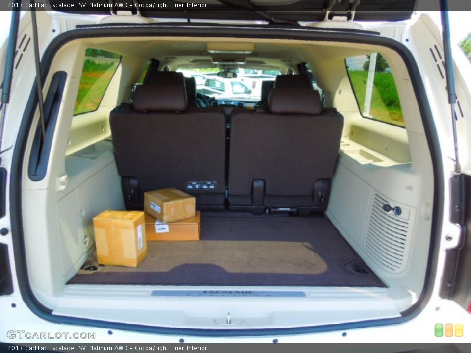 Cocoa/Light Linen Interior Trunk for the 2013 Cadillac Escalade ESV Platinum AWD #68292335