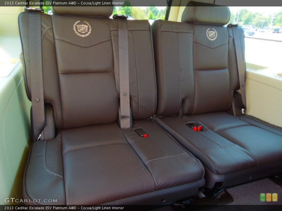 Cocoa/Light Linen Interior Rear Seat for the 2013 Cadillac Escalade ESV Platinum AWD #68292354