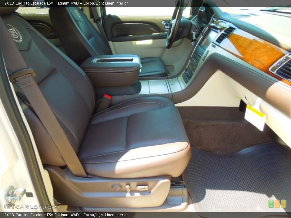 Cocoa/Light Linen Interior Front Seat for the 2013 Cadillac Escalade ESV Platinum AWD #68292362