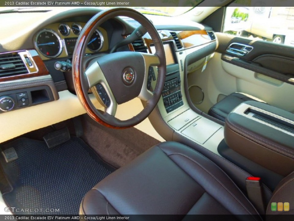 Cocoa/Light Linen Interior Prime Interior for the 2013 Cadillac Escalade ESV Platinum AWD #68292404