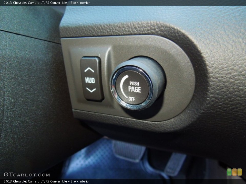 Black Interior Controls for the 2013 Chevrolet Camaro LT/RS Convertible #68293019