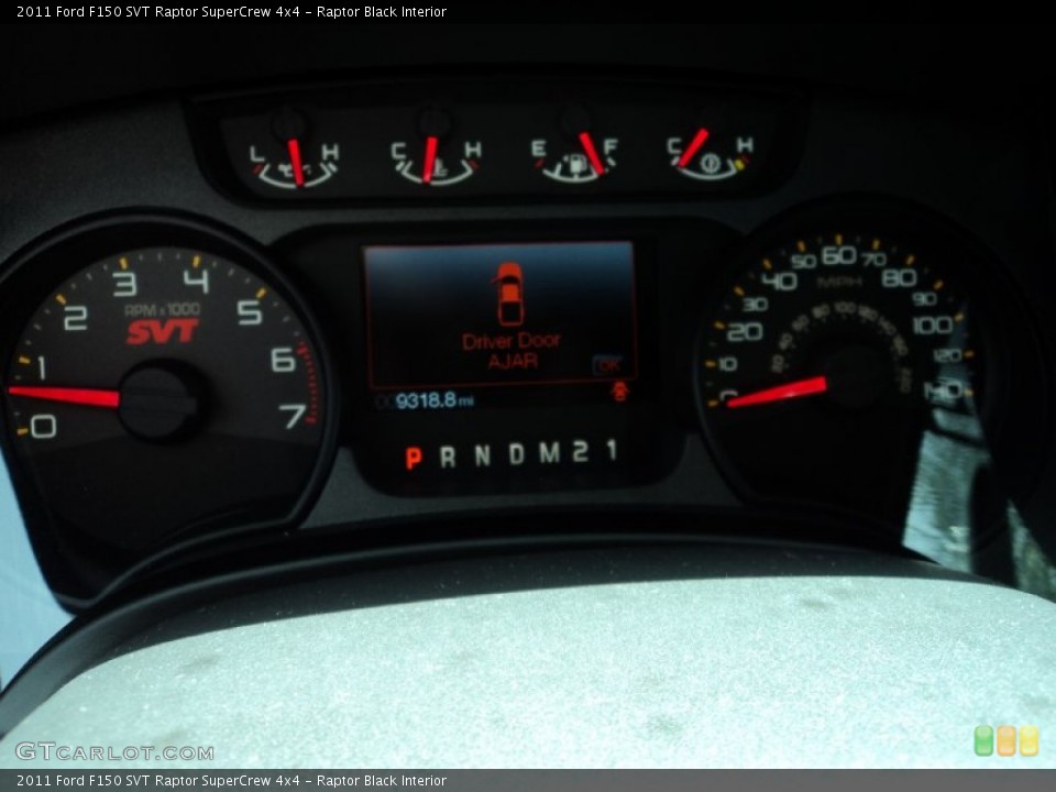 Raptor Black Interior Gauges for the 2011 Ford F150 SVT Raptor SuperCrew 4x4 #68293541